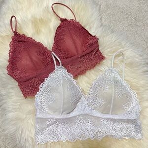 2 Floral Lace Bra Set - Size S